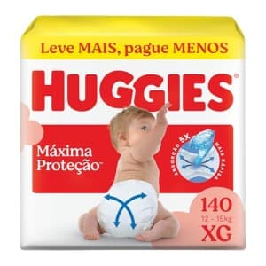 Fralda Huggies Máxima Proteção XG 140 unidades