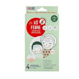 Kit Compressa Refrescante Para Alívio da Febre Likluc Xô Febre 4 Unidades