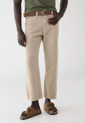 Calça Masculina Sawary Reta Bege