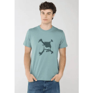 Camiseta Masculina Oakley Mod Heritage Skull Verde - Tam P