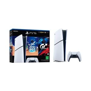 Console Sony PlayStation 5 Slim Digital 825GB com AstroBot + Gran Turismo 7 Brancob