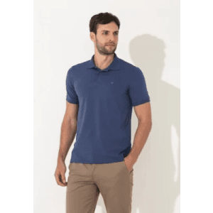 Polo Traymon Slim Com Elastano Azul Indigo - P